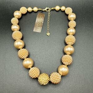 Carolee New York large chunky bead necklace Cream #G026 New with Tag!